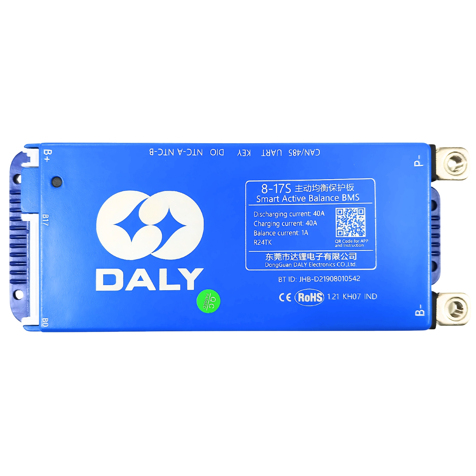 DALY 100BAL SMART BMS 8-17S 40A